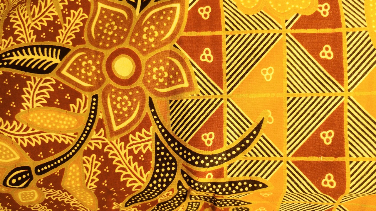 batik, traditional heritage, indonesia, java art, ethnic, material, sheets, printing, people, art, wear, color, pattern, style, background, wallpaper, orange art, orange wallpaper, hd wallpaper, orange pattern